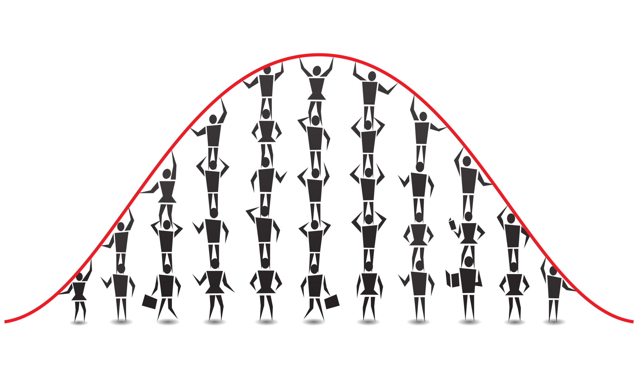 People Bell Curve Illustration